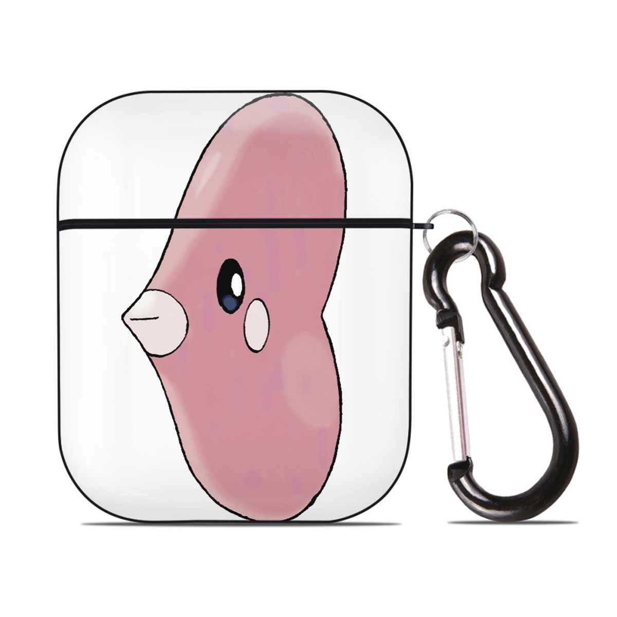 （画像用） ポケットモンスター Pokémon AirPods 第2世代保護ケース ハードシェル ブラック 耐衝撃・防指紋・カラビナ付き