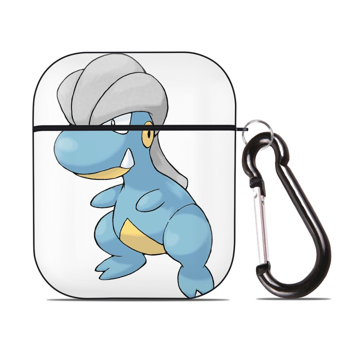 （画像用） ポケットモンスター Pokémon AirPods 第2世代保護ケース ハードシェル ブラック 耐衝撃・防指紋・カラビナ付き