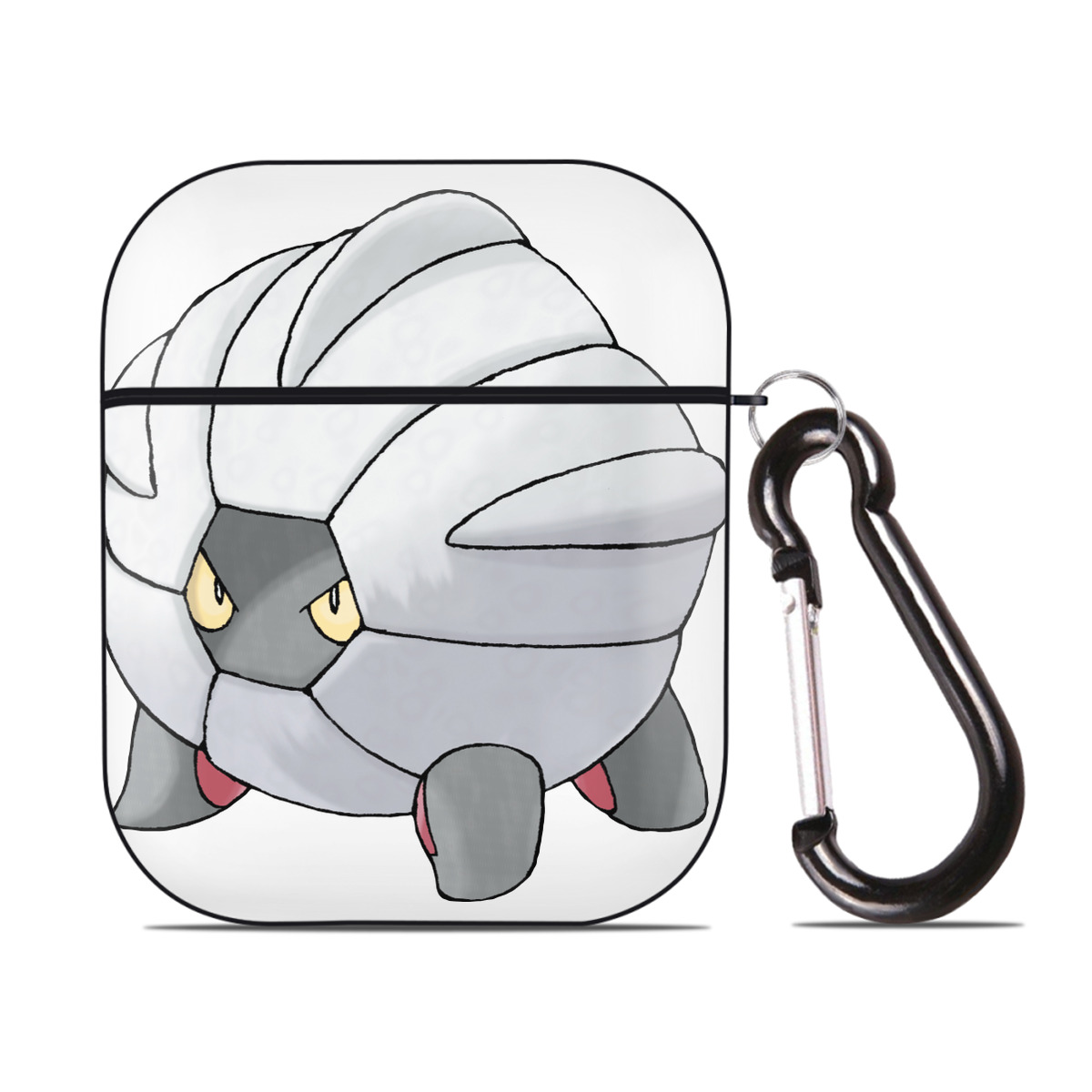 （画像用） ポケットモンスター Pokémon AirPods 第2世代保護ケース ハードシェル ブラック 耐衝撃・防指紋・カラビナ付き