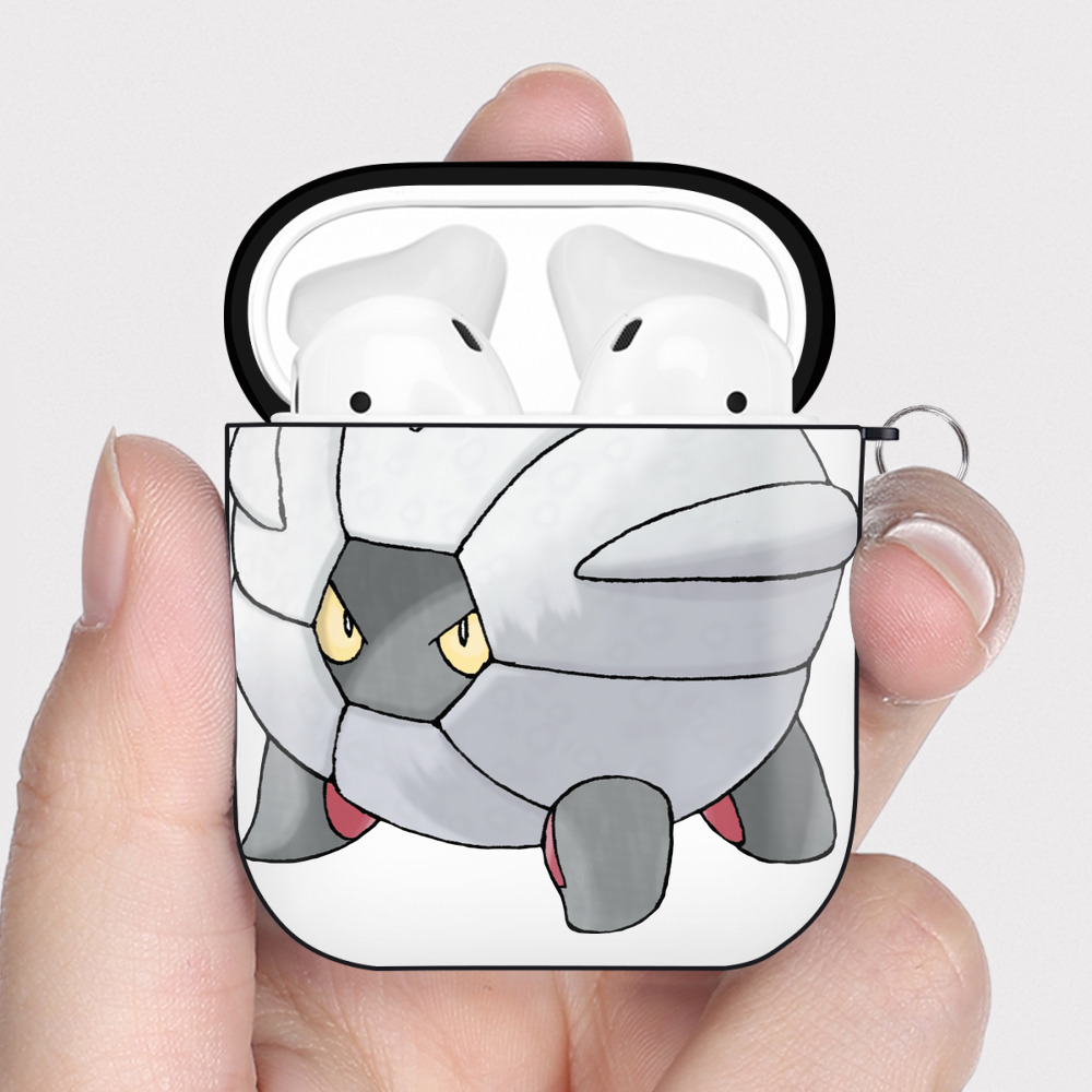 （画像用） ポケットモンスター Pokémon AirPods 第2世代保護ケース ハードシェル ブラック 耐衝撃・防指紋・カラビナ付き