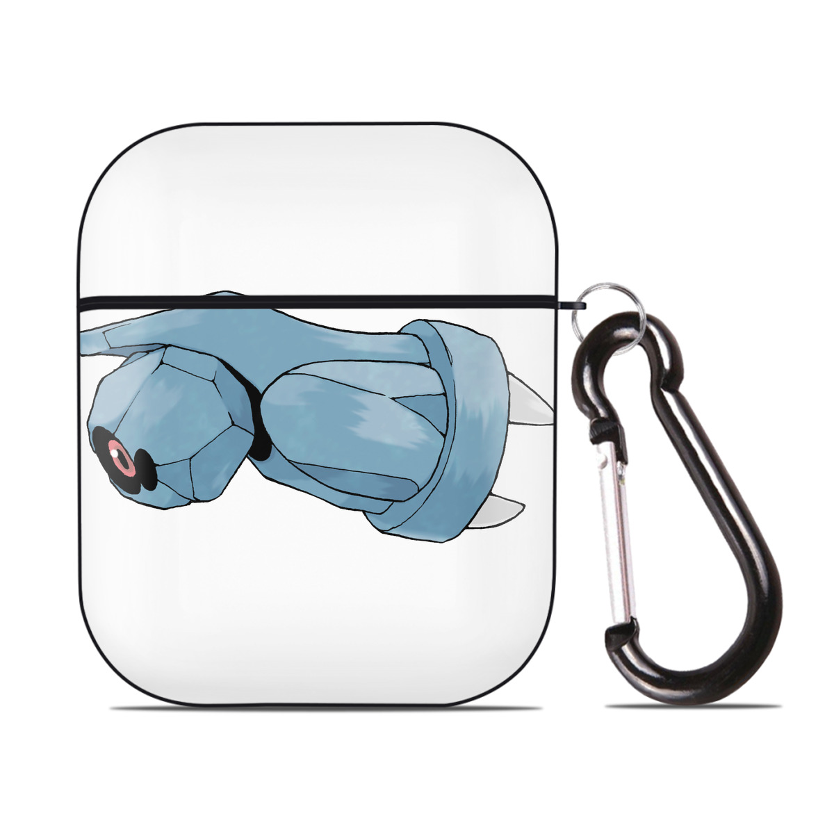 （画像用） ポケットモンスター Pokémon AirPods 第2世代保護ケース ハードシェル ブラック 耐衝撃・防指紋・カラビナ付き