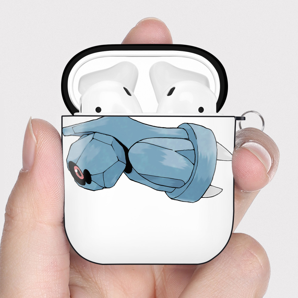 （画像用） ポケットモンスター Pokémon AirPods 第2世代保護ケース ハードシェル ブラック 耐衝撃・防指紋・カラビナ付き