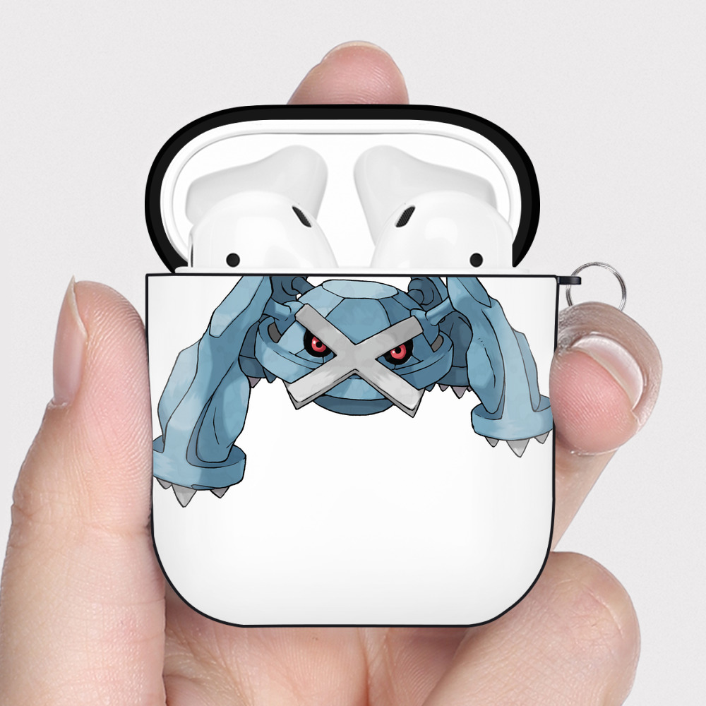 （画像用） ポケットモンスター Pokémon AirPods 第2世代保護ケース ハードシェル ブラック 耐衝撃・防指紋・カラビナ付き
