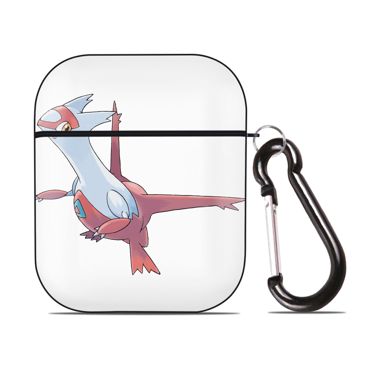 （画像用） ポケットモンスター Pokémon AirPods 第2世代保護ケース ハードシェル ブラック 耐衝撃・防指紋・カラビナ付き