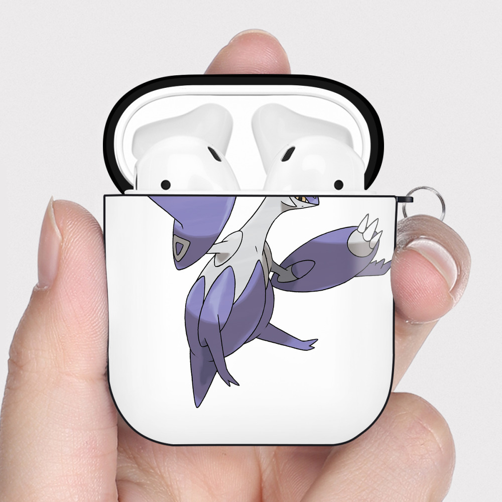 （画像用） ポケットモンスター Pokémon AirPods 第2世代保護ケース ハードシェル ブラック 耐衝撃・防指紋・カラビナ付き