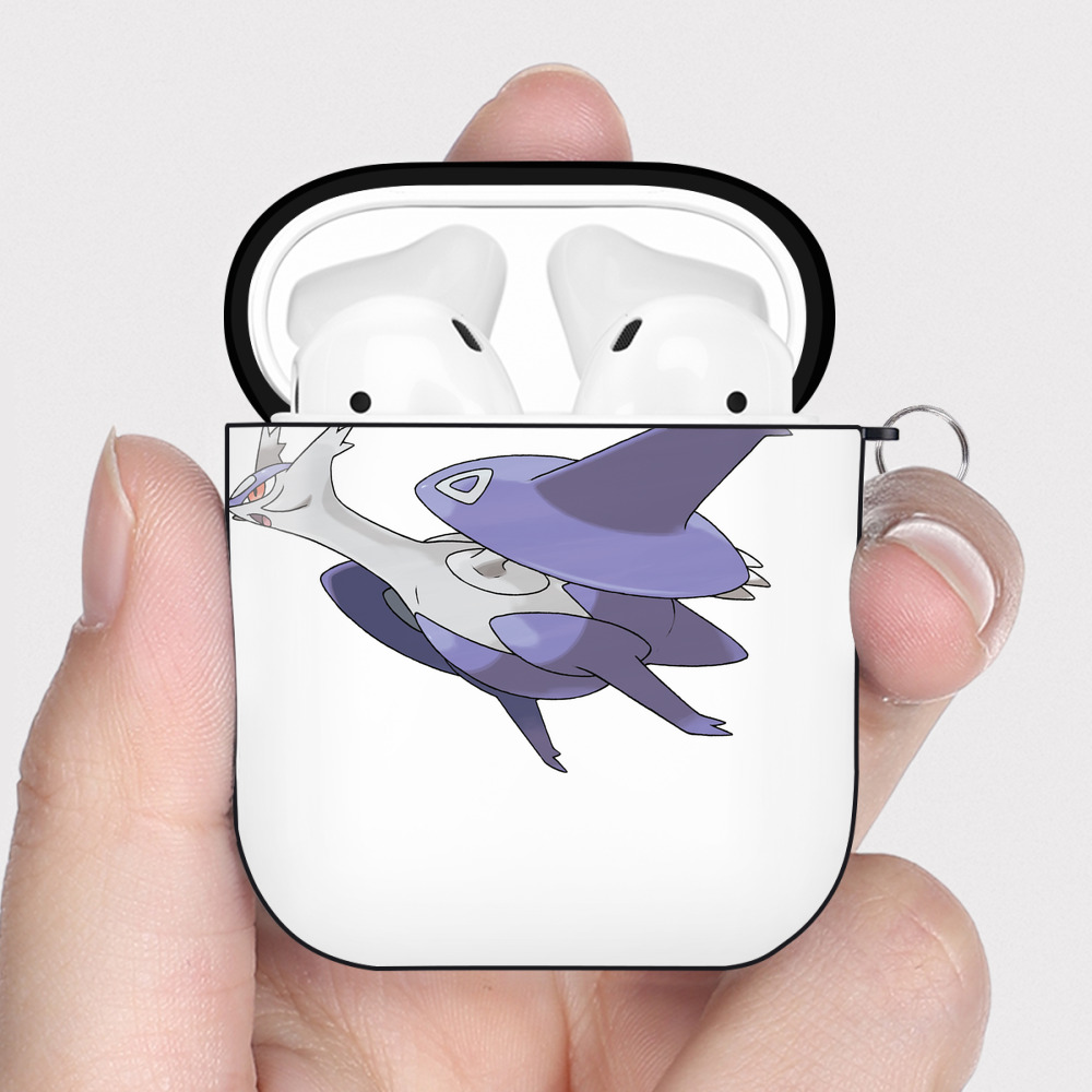 （画像用） ポケットモンスター Pokémon AirPods 第2世代保護ケース ハードシェル ブラック 耐衝撃・防指紋・カラビナ付き