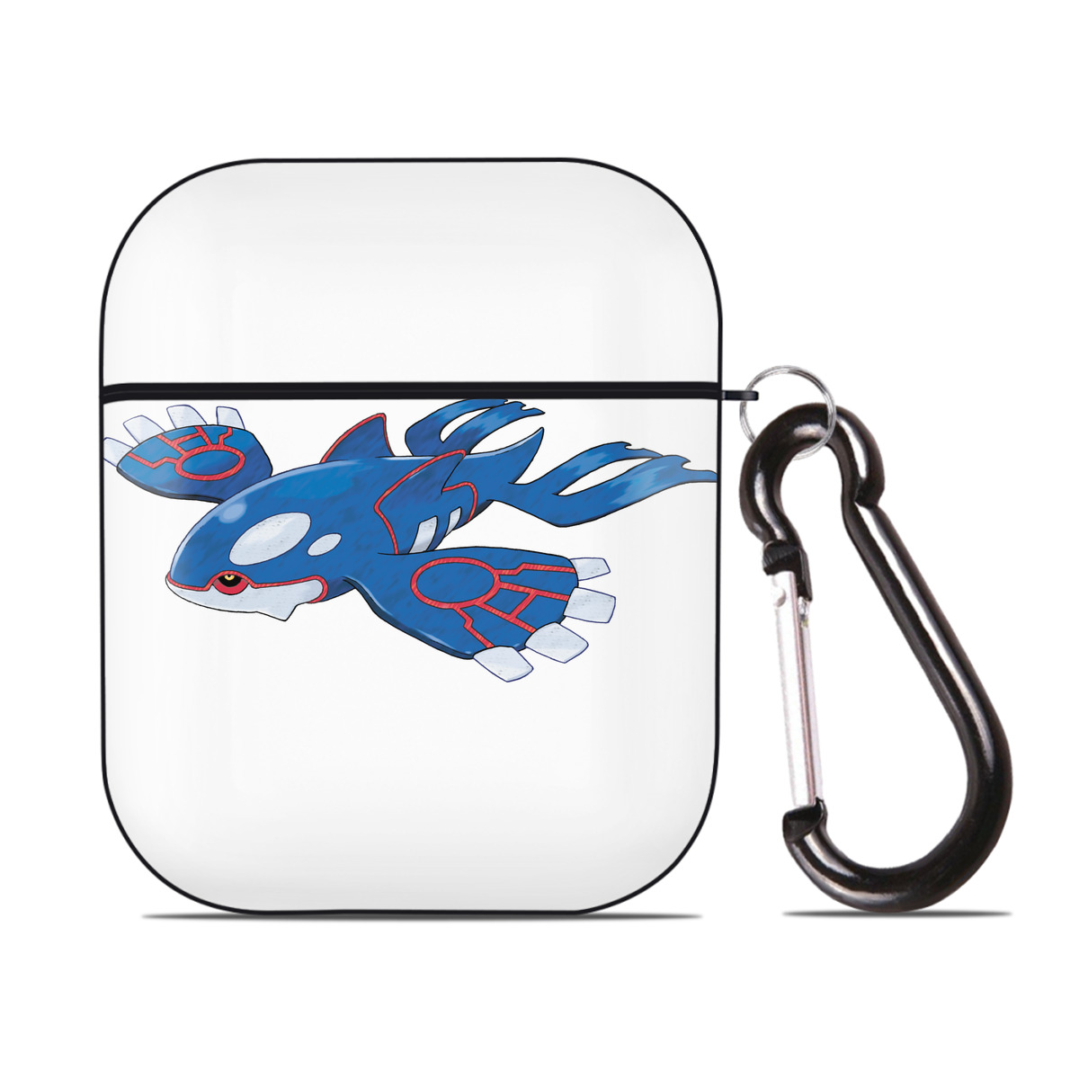 （画像用） ポケットモンスター Pokémon AirPods 第2世代保護ケース ハードシェル ブラック 耐衝撃・防指紋・カラビナ付き