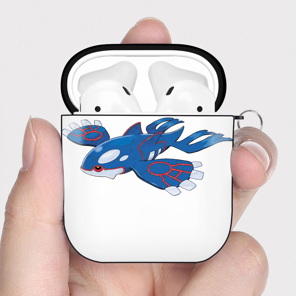 （画像用） ポケットモンスター Pokémon AirPods 第2世代保護ケース ハードシェル ブラック 耐衝撃・防指紋・カラビナ付き