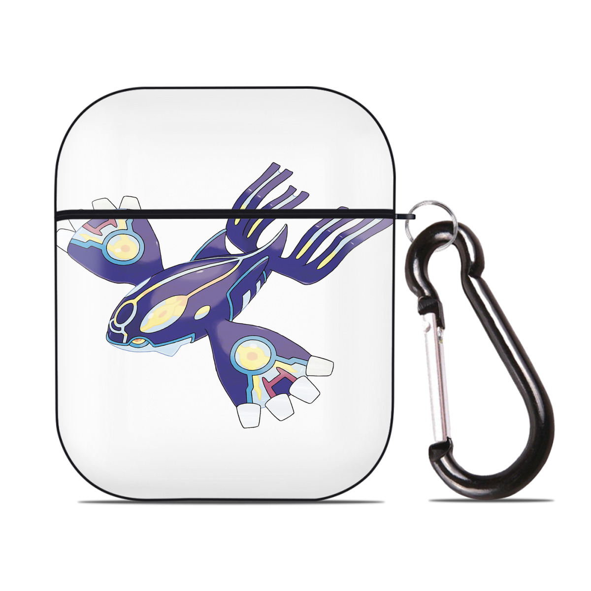 （画像用） ポケットモンスター Pokémon AirPods 第2世代保護ケース ハードシェル ブラック 耐衝撃・防指紋・カラビナ付き