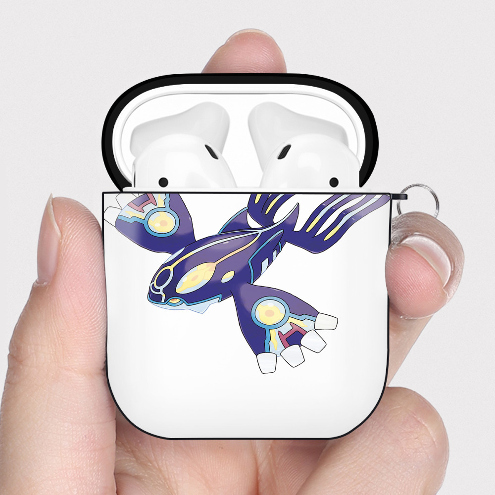 （画像用） ポケットモンスター Pokémon AirPods 第2世代保護ケース ハードシェル ブラック 耐衝撃・防指紋・カラビナ付き