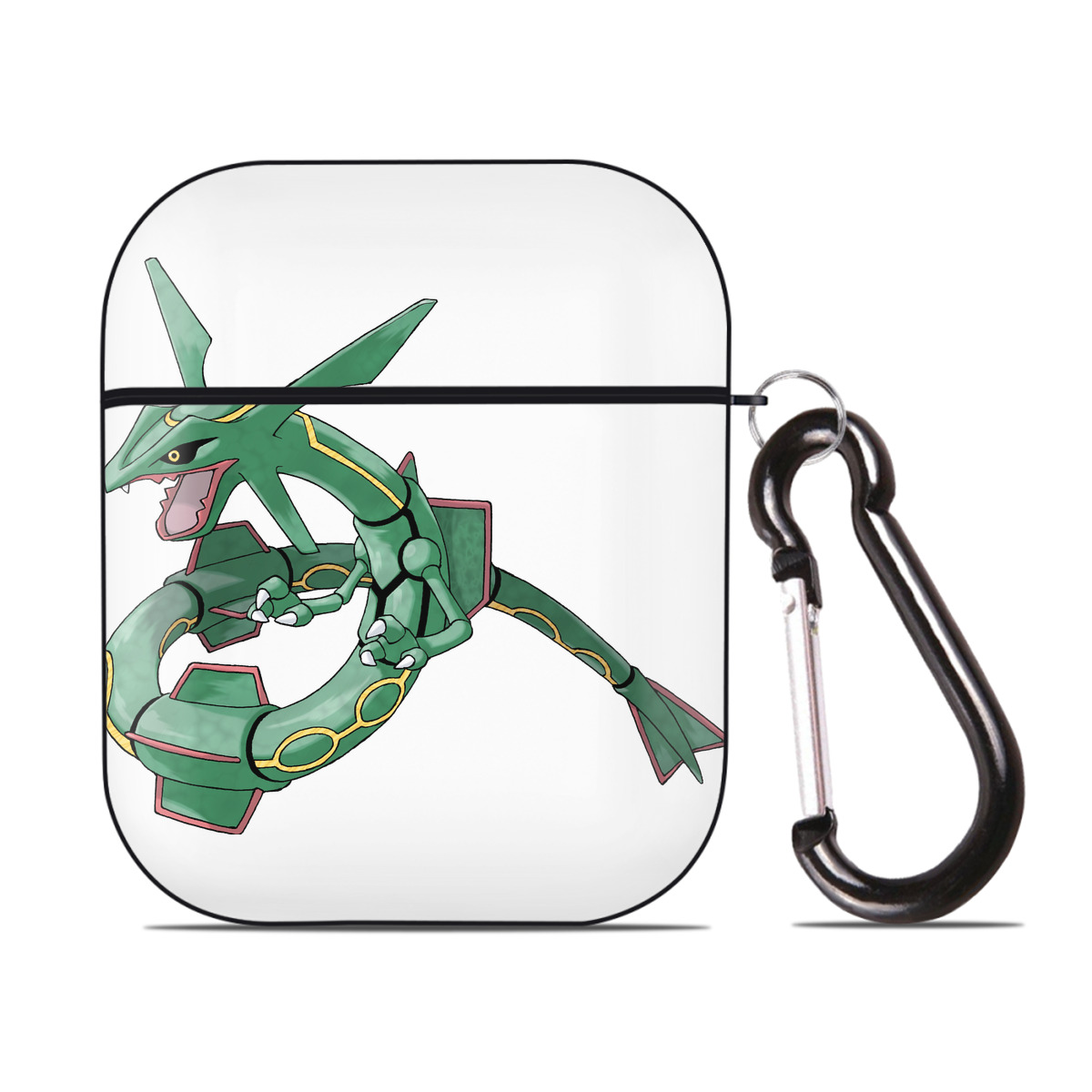 （画像用） ポケットモンスター Pokémon AirPods 第2世代保護ケース ハードシェル ブラック 耐衝撃・防指紋・カラビナ付き