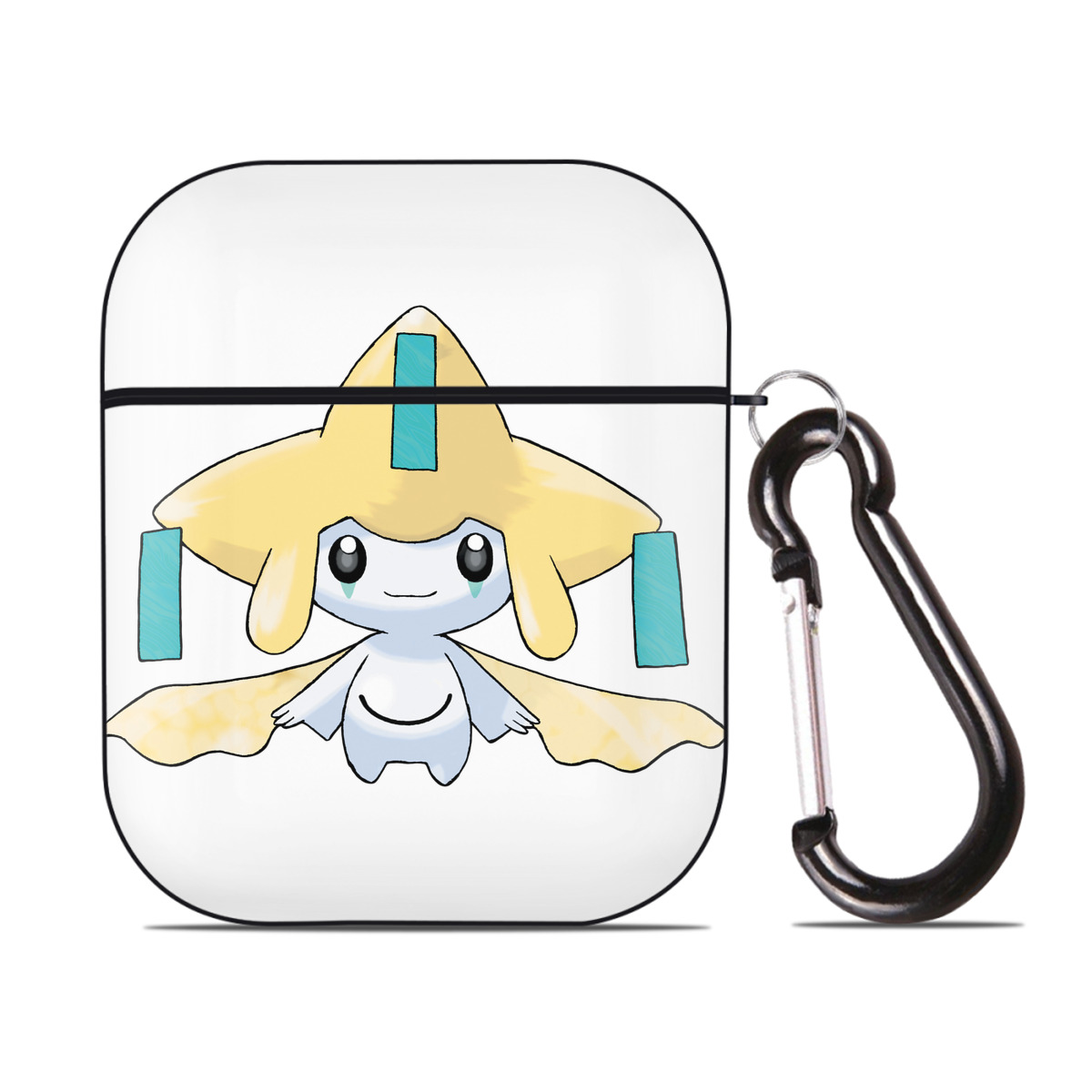 （画像用） ポケットモンスター Pokémon AirPods 第2世代保護ケース ハードシェル ブラック 耐衝撃・防指紋・カラビナ付き