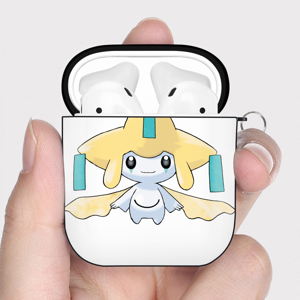 （画像用） ポケットモンスター Pokémon AirPods 第2世代保護ケース ハードシェル ブラック 耐衝撃・防指紋・カラビナ付き