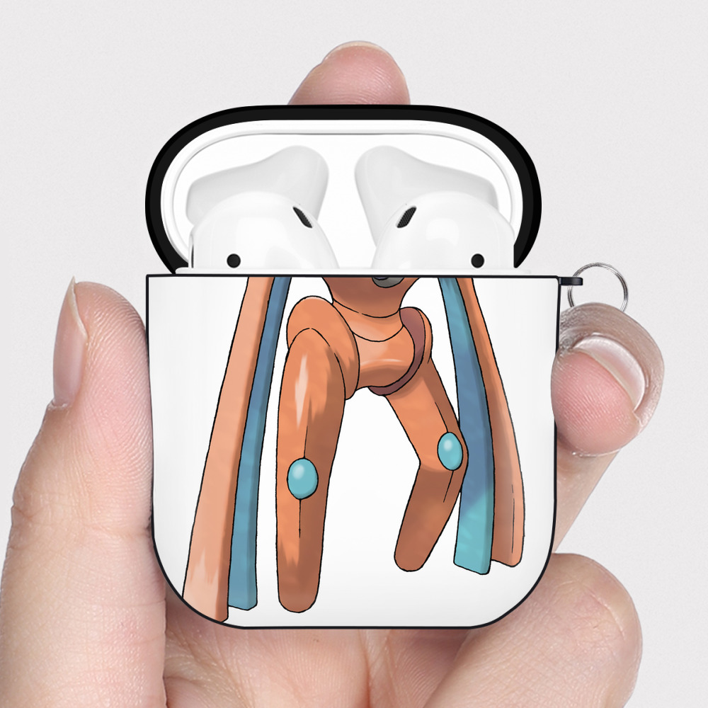 （画像用） ポケットモンスター Pokémon AirPods 第2世代保護ケース ハードシェル ブラック 耐衝撃・防指紋・カラビナ付き