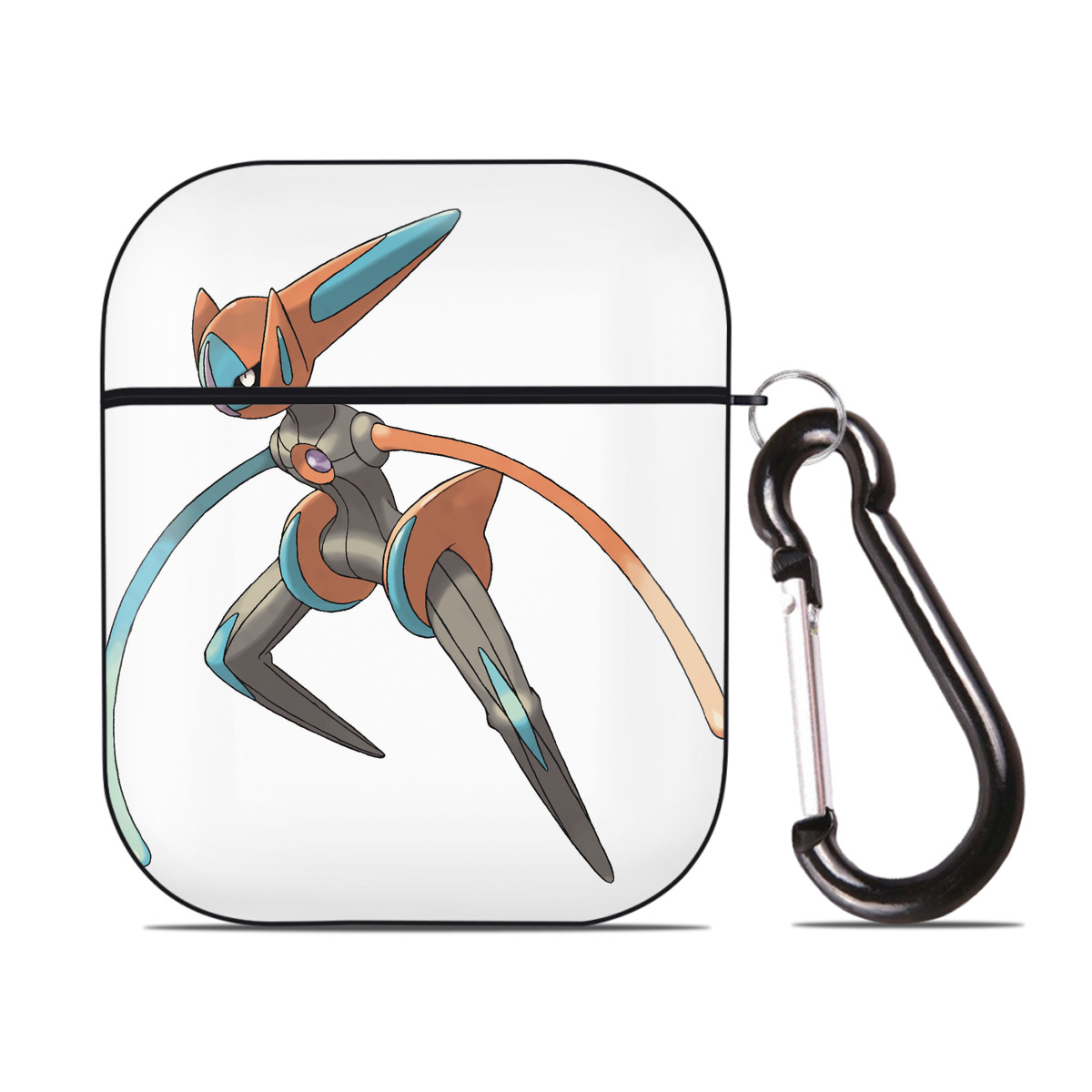 （画像用） ポケットモンスター Pokémon AirPods 第2世代保護ケース ハードシェル ブラック 耐衝撃・防指紋・カラビナ付き