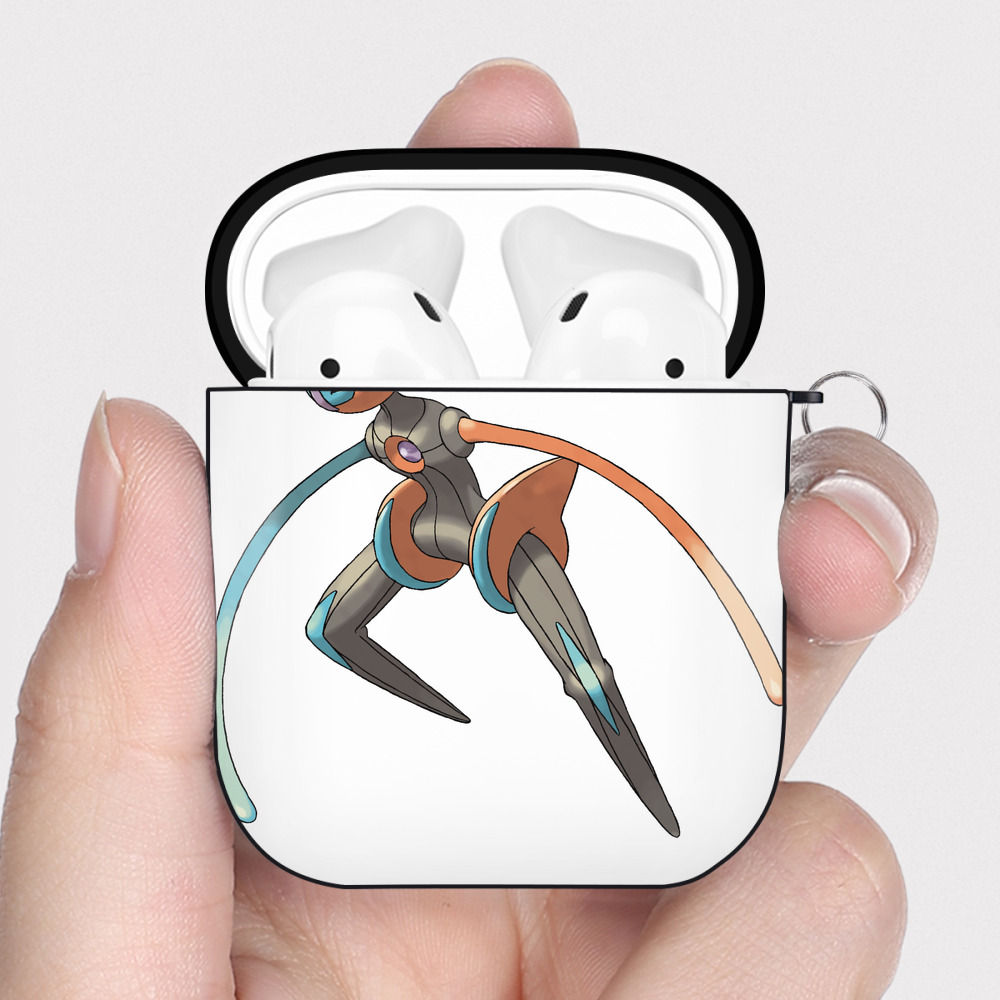 （画像用） ポケットモンスター Pokémon AirPods 第2世代保護ケース ハードシェル ブラック 耐衝撃・防指紋・カラビナ付き