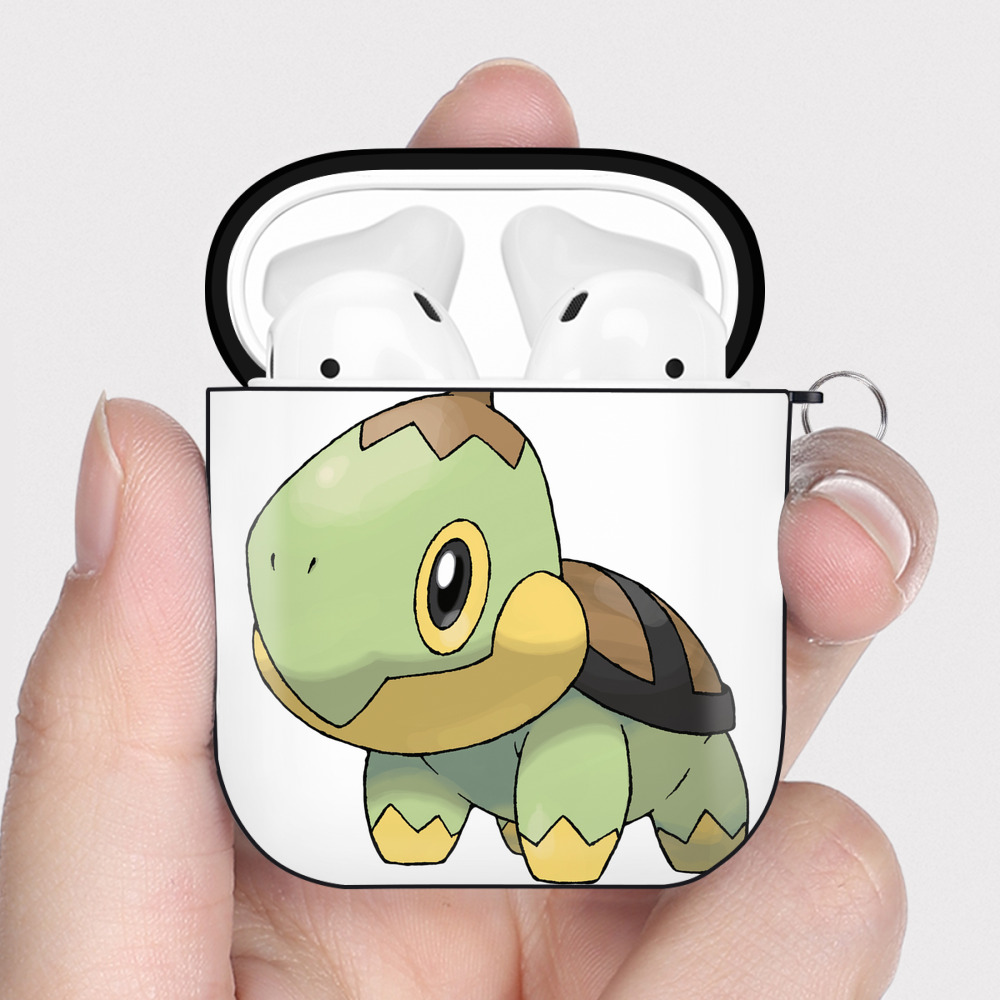 （画像用） ポケットモンスター Pokémon AirPods 第2世代保護ケース ハードシェル ブラック 耐衝撃・防指紋・カラビナ付き