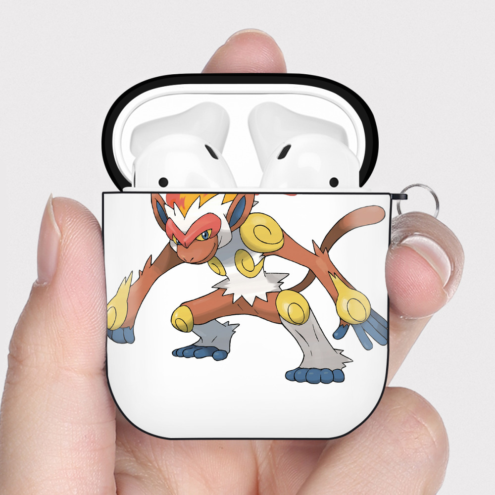 （画像用） ポケットモンスター Pokémon AirPods 第2世代保護ケース ハードシェル ブラック 耐衝撃・防指紋・カラビナ付き