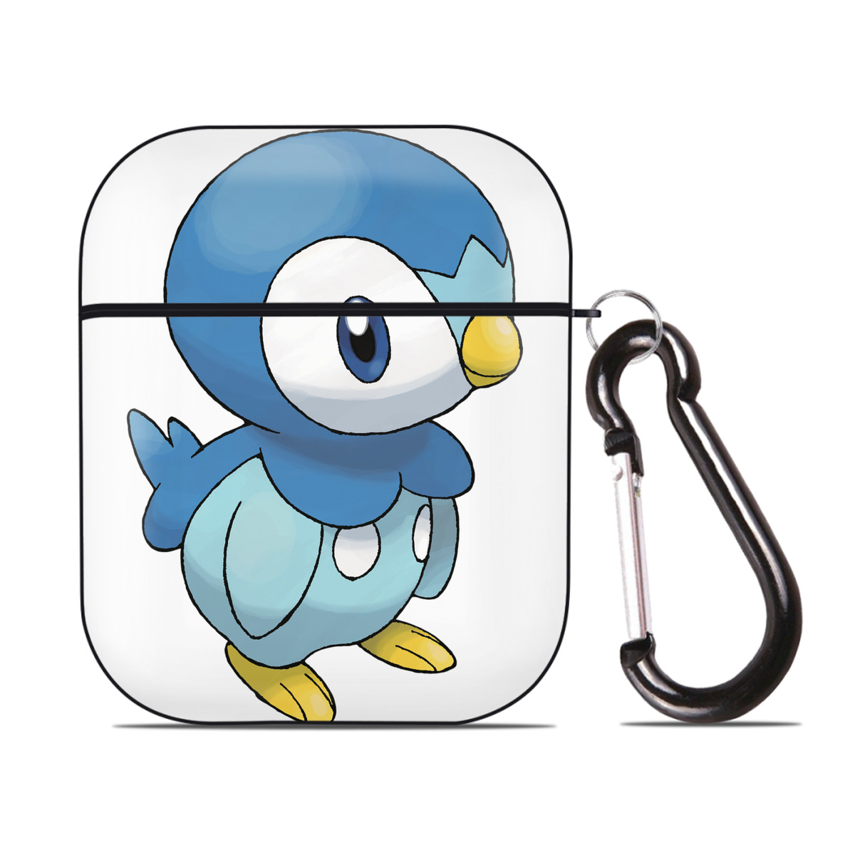 （画像用） ポケットモンスター Pokémon AirPods 第2世代保護ケース ハードシェル ブラック 耐衝撃・防指紋・カラビナ付き