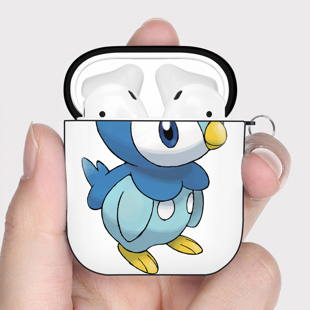 （画像用） ポケットモンスター Pokémon AirPods 第2世代保護ケース ハードシェル ブラック 耐衝撃・防指紋・カラビナ付き