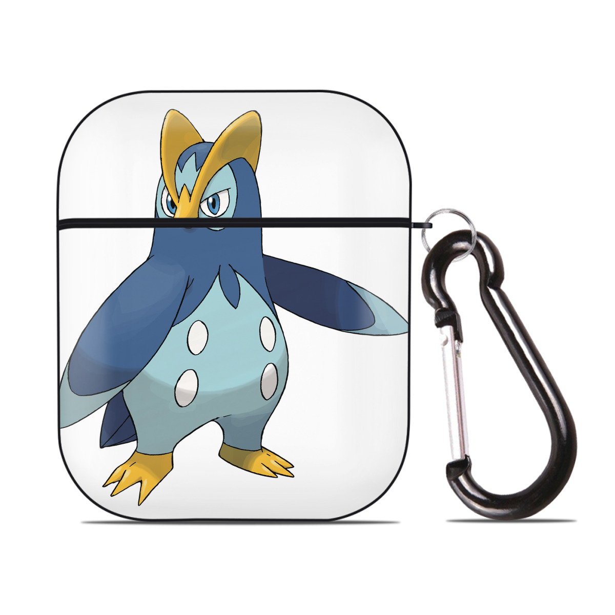 （画像用） ポケットモンスター Pokémon AirPods 第2世代保護ケース ハードシェル ブラック 耐衝撃・防指紋・カラビナ付き