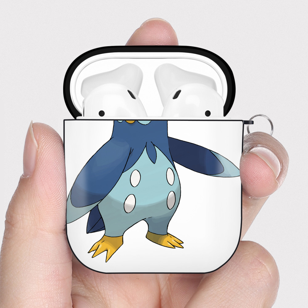 （画像用） ポケットモンスター Pokémon AirPods 第2世代保護ケース ハードシェル ブラック 耐衝撃・防指紋・カラビナ付き