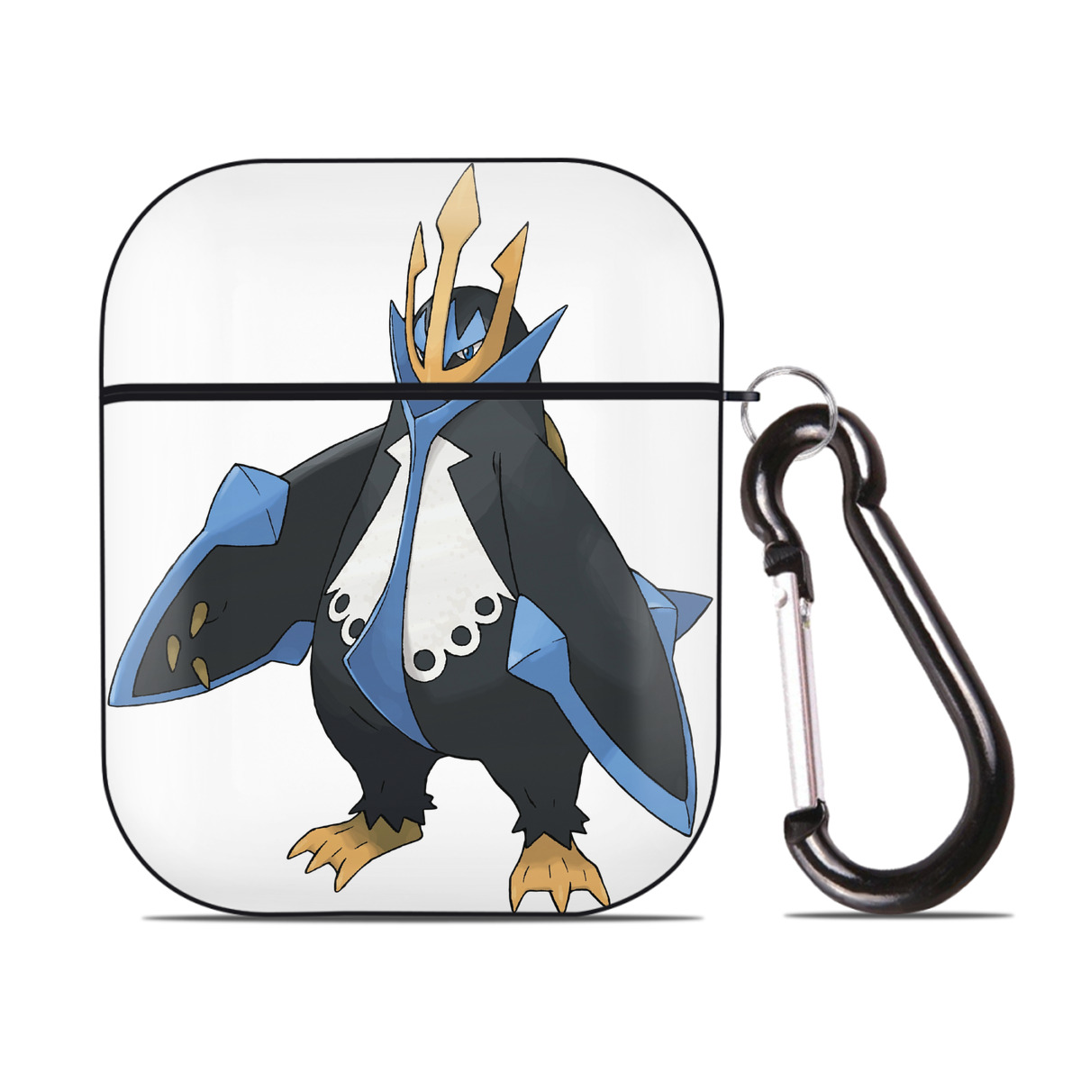 （画像用） ポケットモンスター Pokémon AirPods 第2世代保護ケース ハードシェル ブラック 耐衝撃・防指紋・カラビナ付き