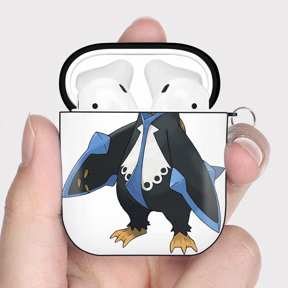 （画像用） ポケットモンスター Pokémon AirPods 第2世代保護ケース ハードシェル ブラック 耐衝撃・防指紋・カラビナ付き