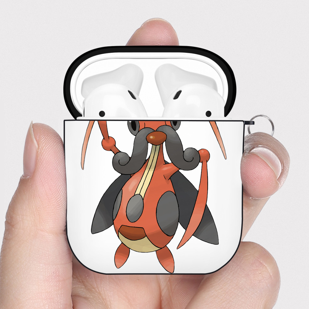 （画像用） ポケットモンスター Pokémon AirPods 第2世代保護ケース ハードシェル ブラック 耐衝撃・防指紋・カラビナ付き