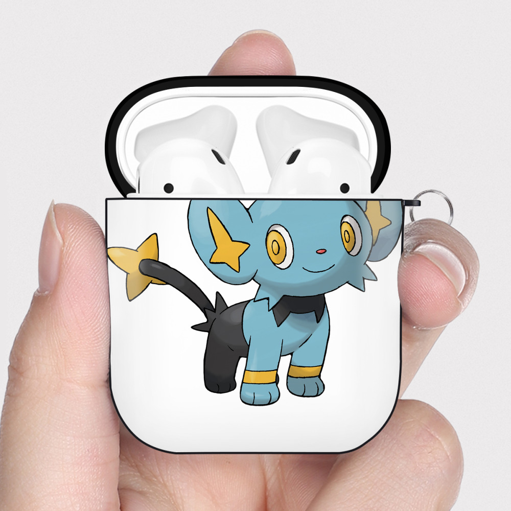 （画像用） ポケットモンスター Pokémon AirPods 第2世代保護ケース ハードシェル ブラック 耐衝撃・防指紋・カラビナ付き