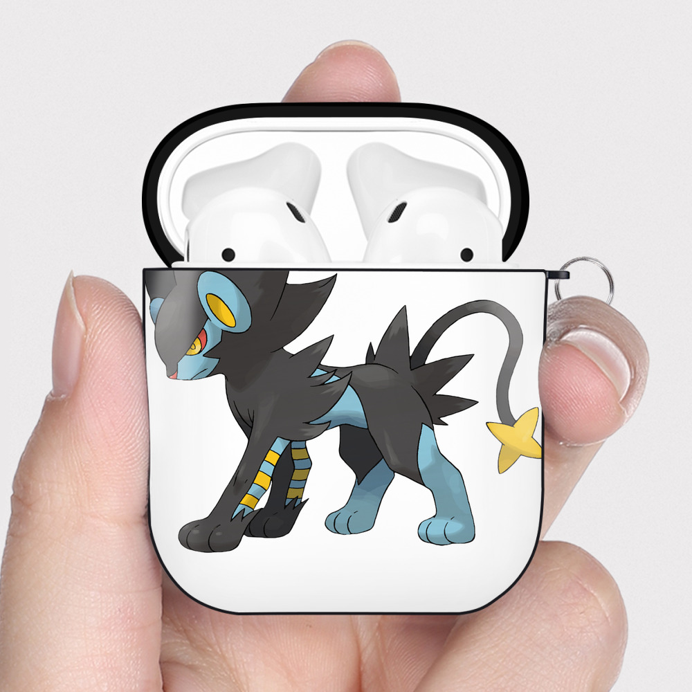 （画像用） ポケットモンスター Pokémon AirPods 第2世代保護ケース ハードシェル ブラック 耐衝撃・防指紋・カラビナ付き