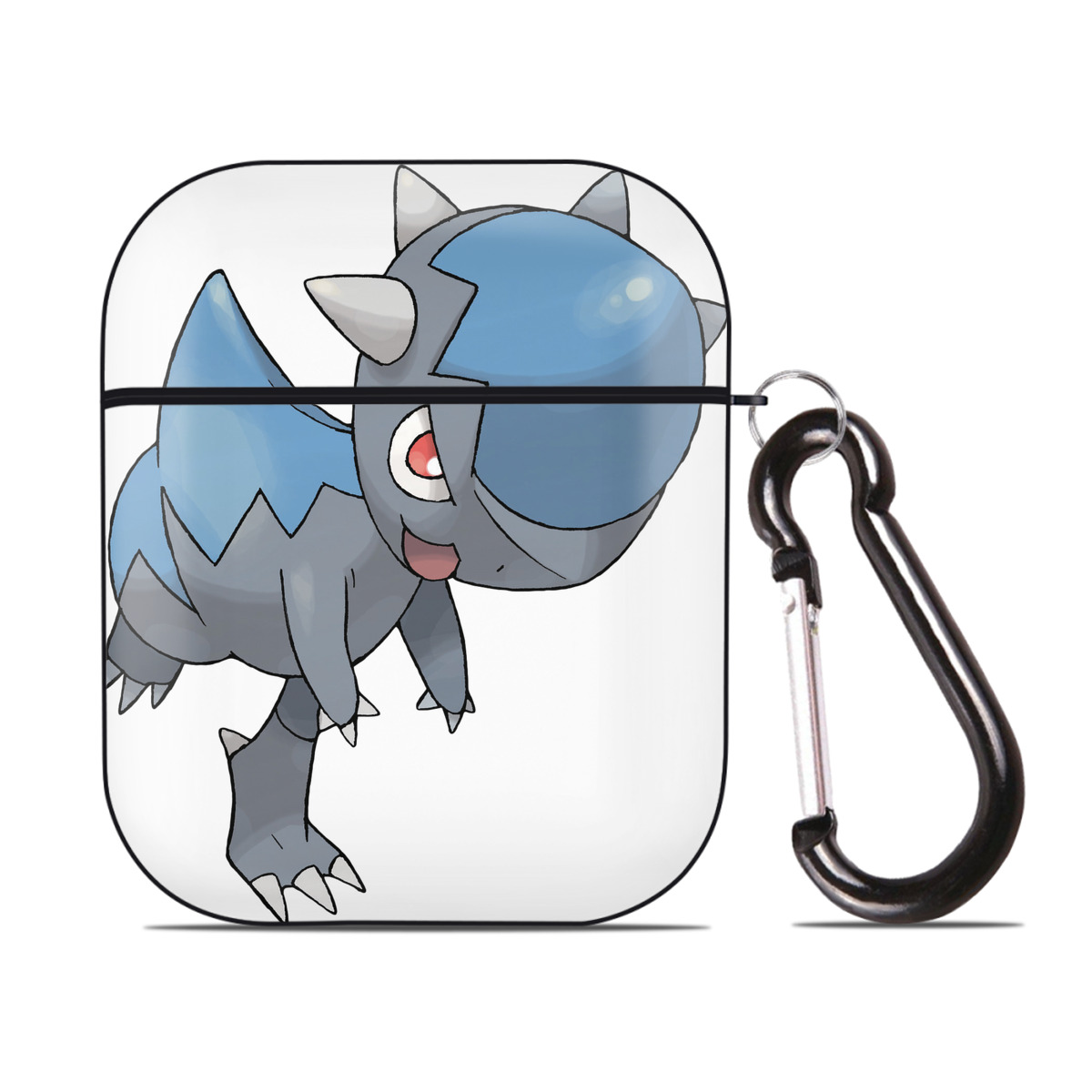 （画像用） ポケットモンスター Pokémon AirPods 第2世代保護ケース ハードシェル ブラック 耐衝撃・防指紋・カラビナ付き