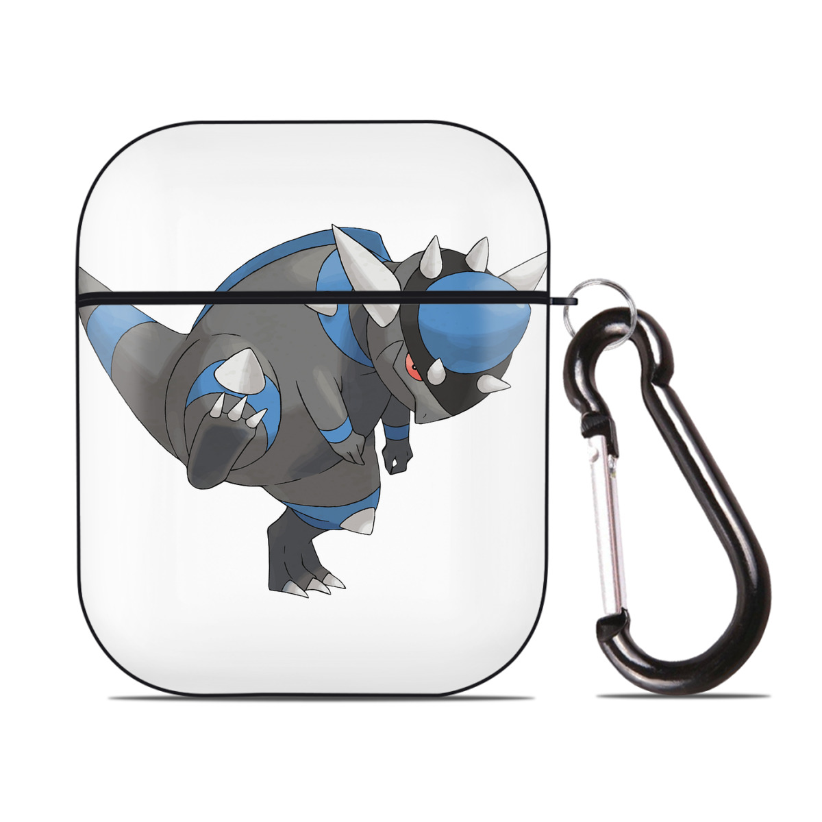 （画像用） ポケットモンスター Pokémon AirPods 第2世代保護ケース ハードシェル ブラック 耐衝撃・防指紋・カラビナ付き