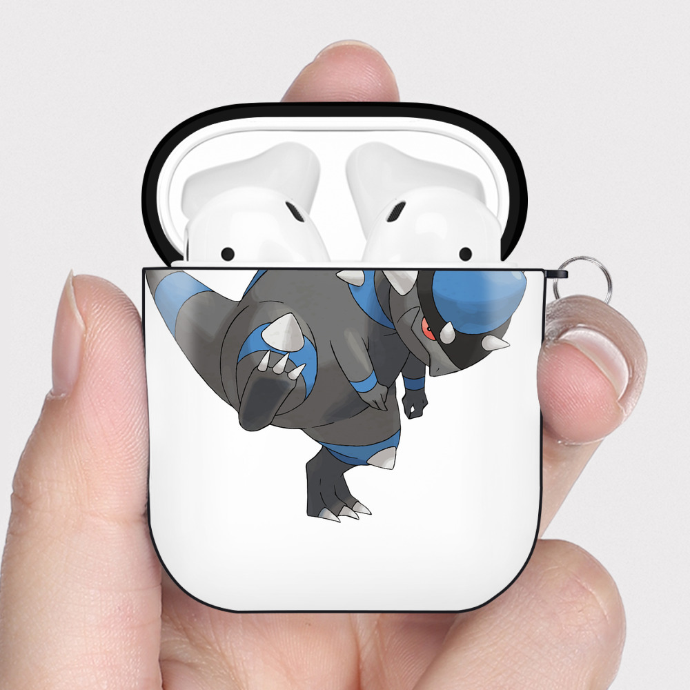 （画像用） ポケットモンスター Pokémon AirPods 第2世代保護ケース ハードシェル ブラック 耐衝撃・防指紋・カラビナ付き