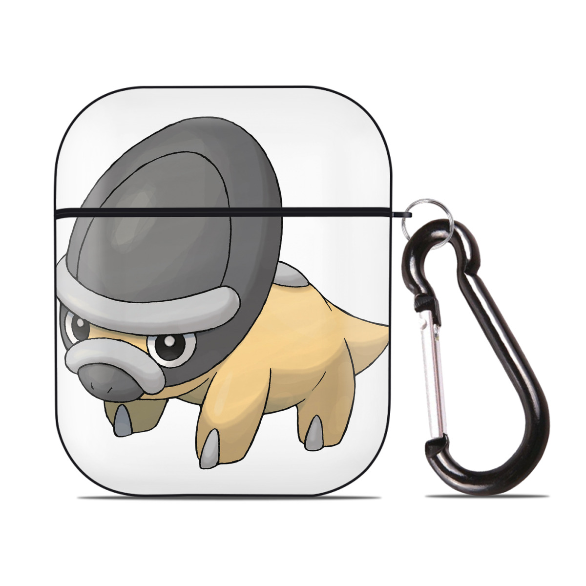 （画像用） ポケットモンスター Pokémon AirPods 第2世代保護ケース ハードシェル ブラック 耐衝撃・防指紋・カラビナ付き