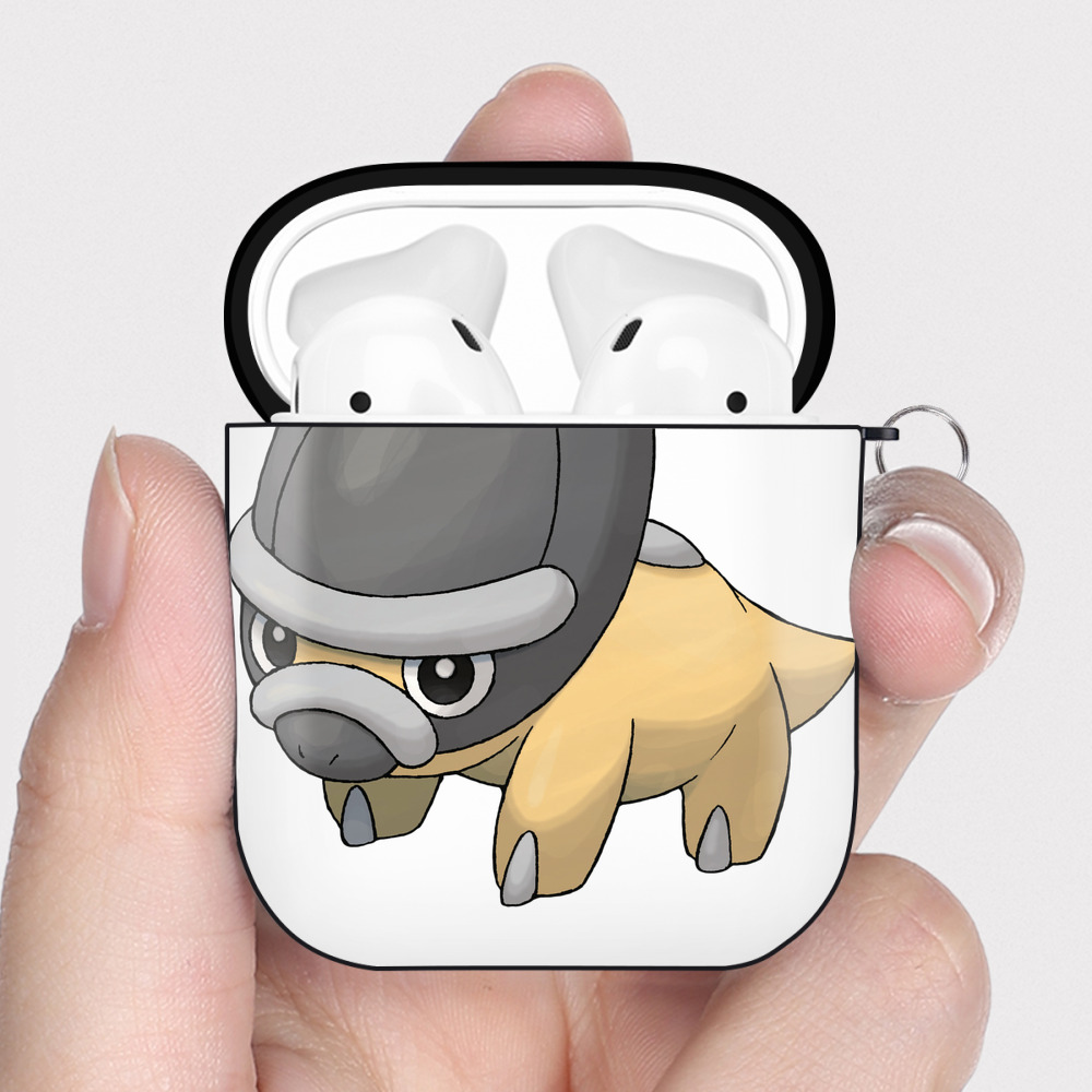 （画像用） ポケットモンスター Pokémon AirPods 第2世代保護ケース ハードシェル ブラック 耐衝撃・防指紋・カラビナ付き