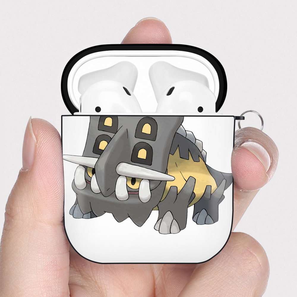 （画像用） ポケットモンスター Pokémon AirPods 第2世代保護ケース ハードシェル ブラック 耐衝撃・防指紋・カラビナ付き
