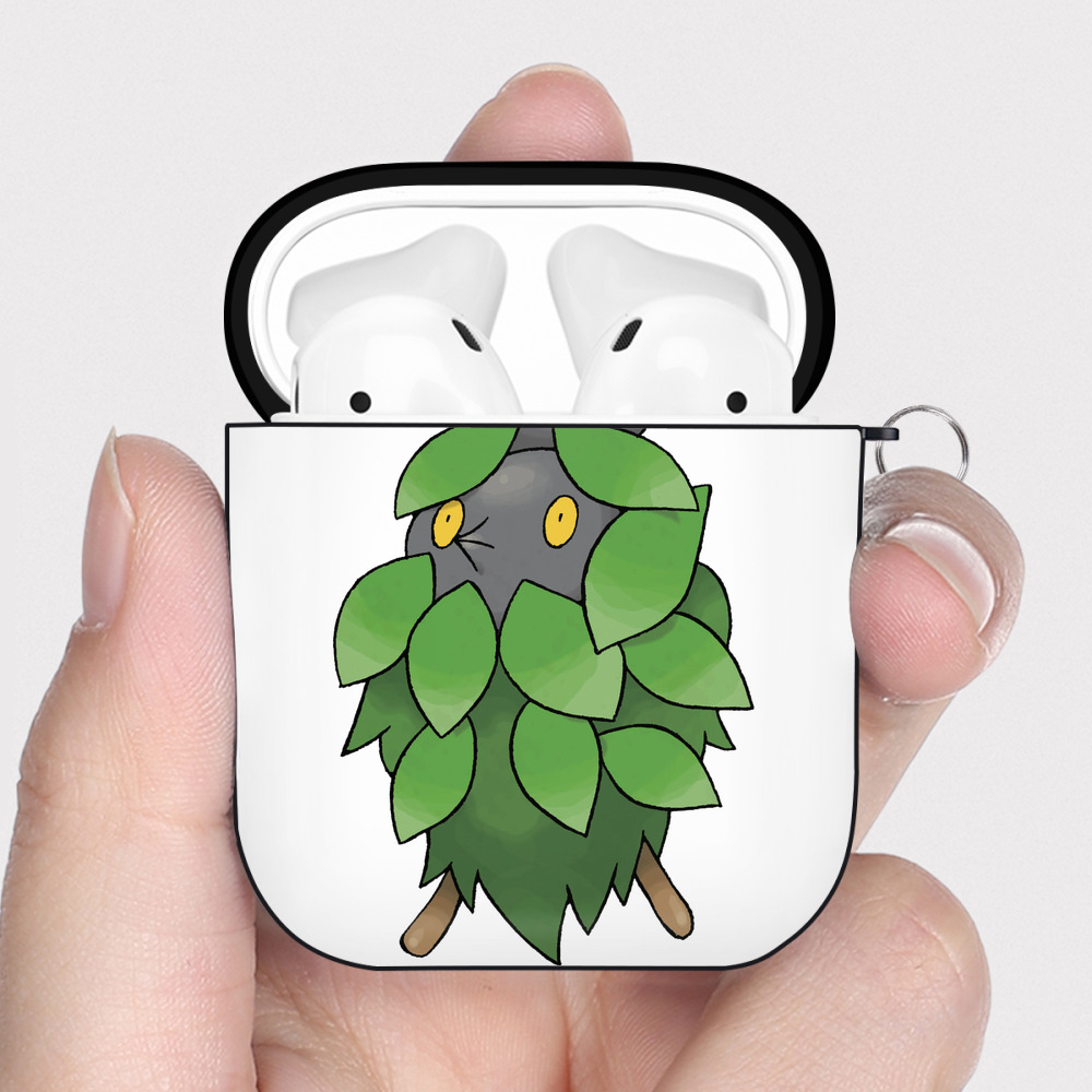 （画像用） ポケットモンスター Pokémon AirPods 第2世代保護ケース ハードシェル ブラック 耐衝撃・防指紋・カラビナ付き