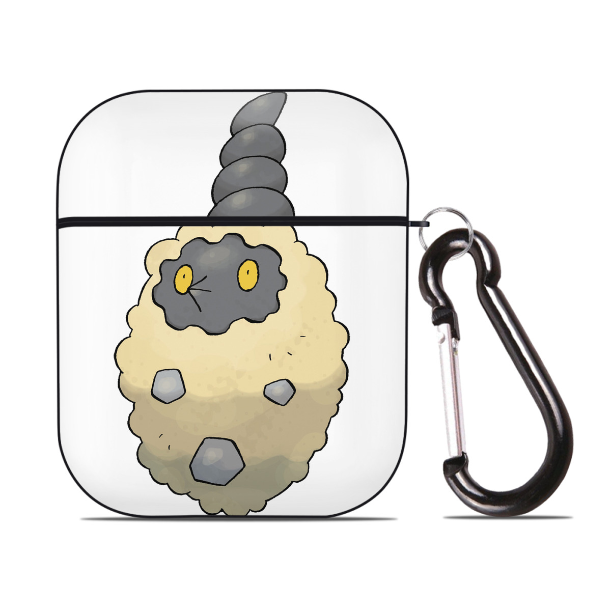 （画像用） ポケットモンスター Pokémon AirPods 第2世代保護ケース ハードシェル ブラック 耐衝撃・防指紋・カラビナ付き