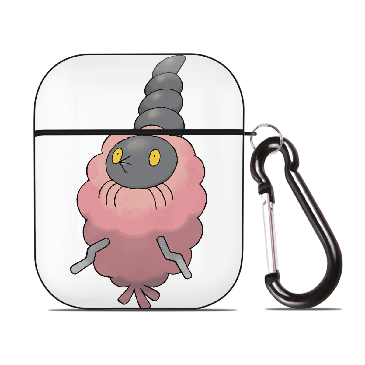 （画像用） ポケットモンスター Pokémon AirPods 第2世代保護ケース ハードシェル ブラック 耐衝撃・防指紋・カラビナ付き