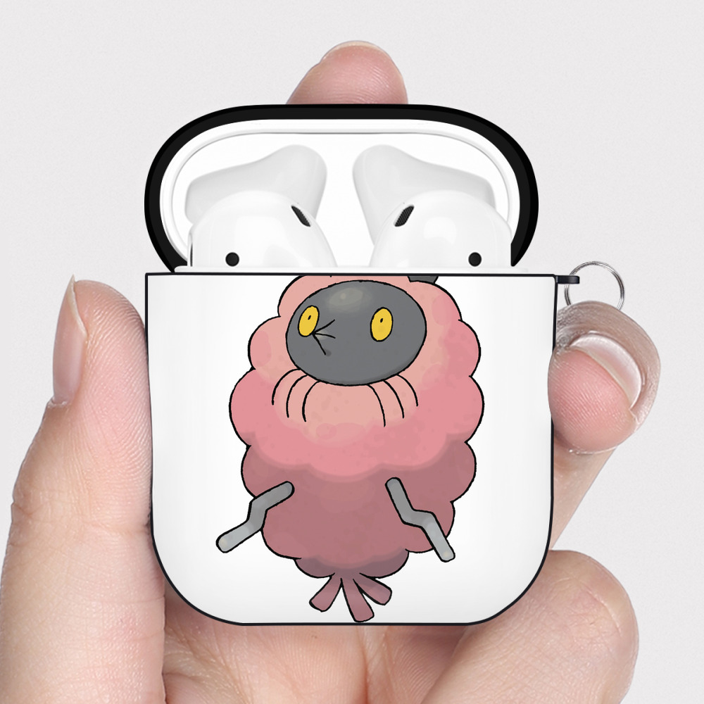 （画像用） ポケットモンスター Pokémon AirPods 第2世代保護ケース ハードシェル ブラック 耐衝撃・防指紋・カラビナ付き