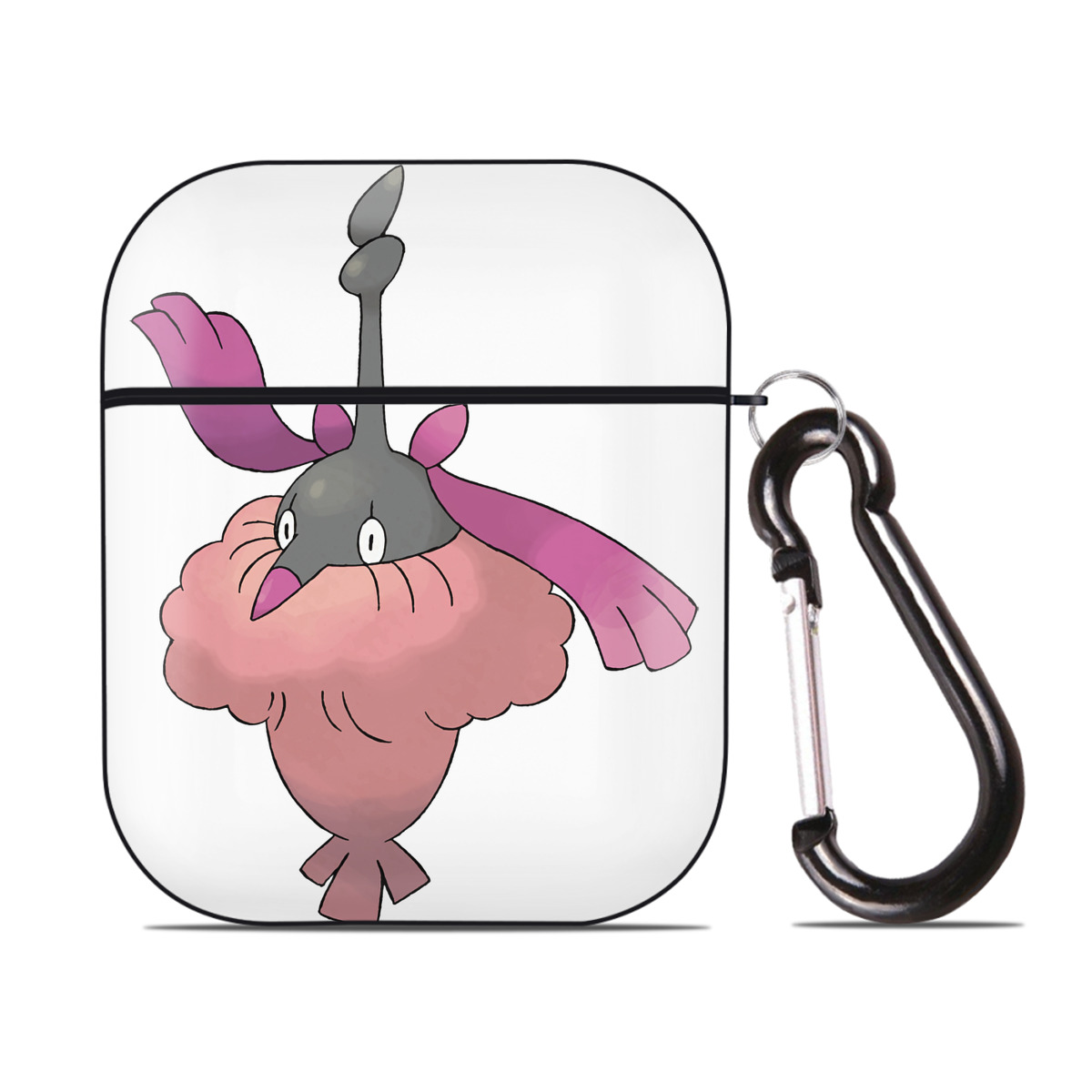 （画像用） ポケットモンスター Pokémon AirPods 第2世代保護ケース ハードシェル ブラック 耐衝撃・防指紋・カラビナ付き