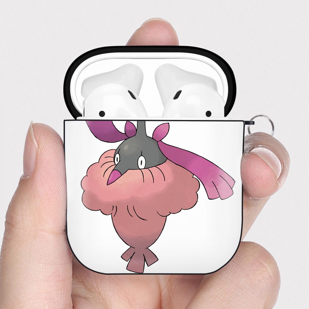 （画像用） ポケットモンスター Pokémon AirPods 第2世代保護ケース ハードシェル ブラック 耐衝撃・防指紋・カラビナ付き