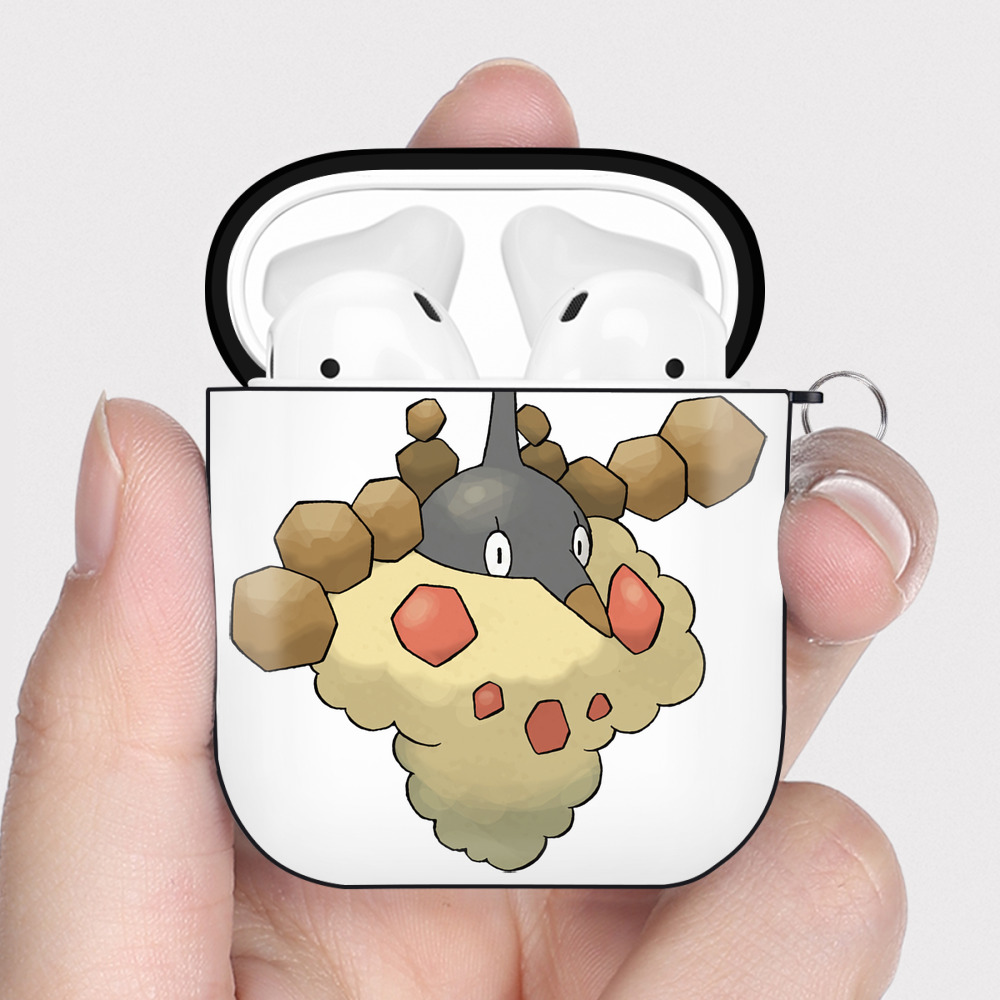（画像用） ポケットモンスター Pokémon AirPods 第2世代保護ケース ハードシェル ブラック 耐衝撃・防指紋・カラビナ付き