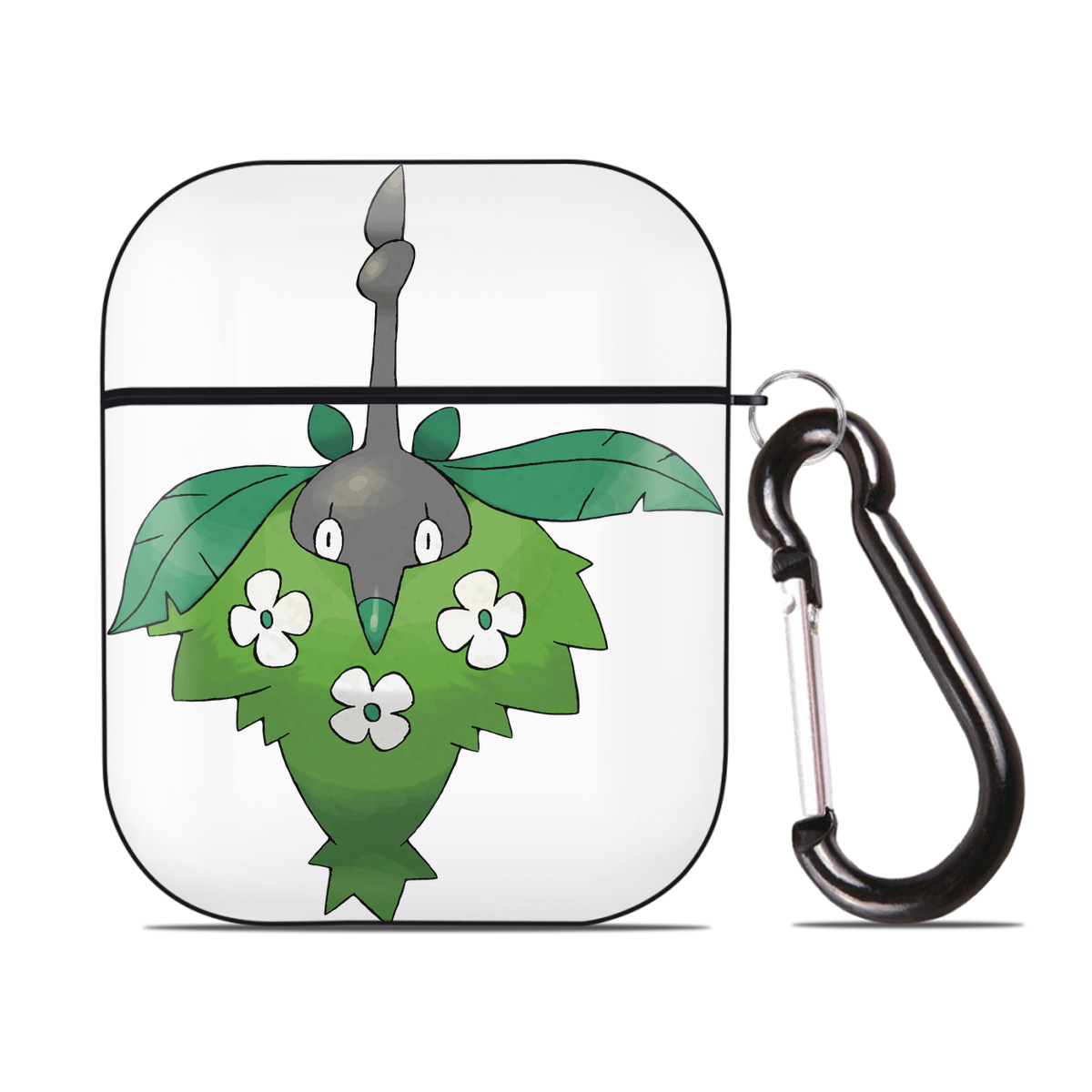 （画像用） ポケットモンスター Pokémon AirPods 第2世代保護ケース ハードシェル ブラック 耐衝撃・防指紋・カラビナ付き
