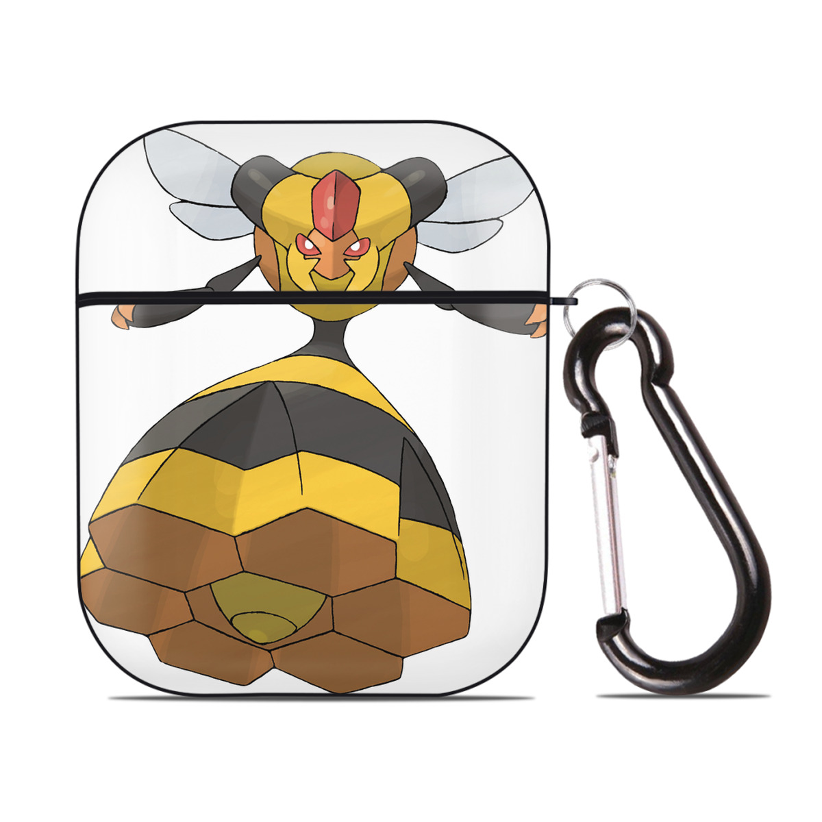 （画像用） ポケットモンスター Pokémon AirPods 第2世代保護ケース ハードシェル ブラック 耐衝撃・防指紋・カラビナ付き