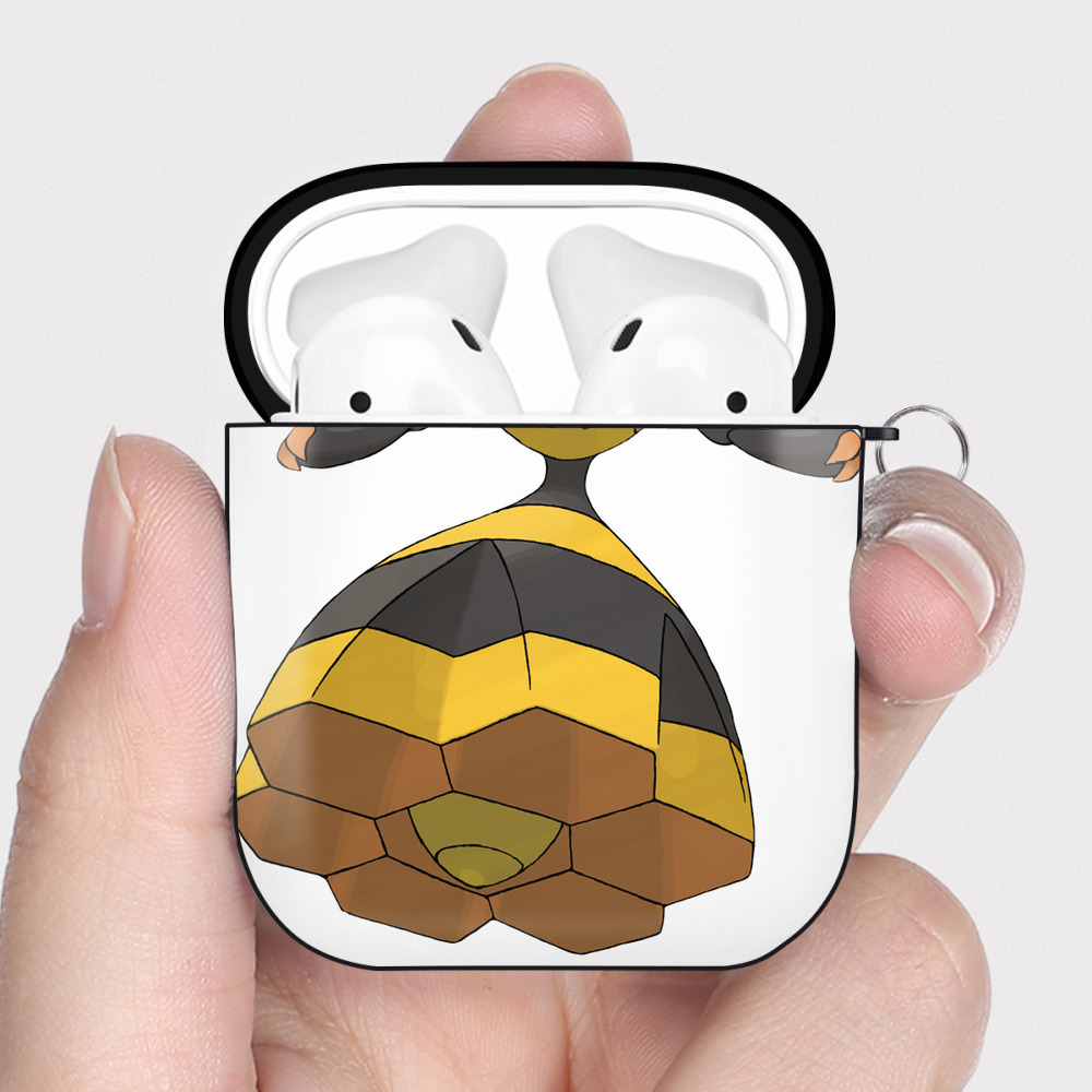 （画像用） ポケットモンスター Pokémon AirPods 第2世代保護ケース ハードシェル ブラック 耐衝撃・防指紋・カラビナ付き