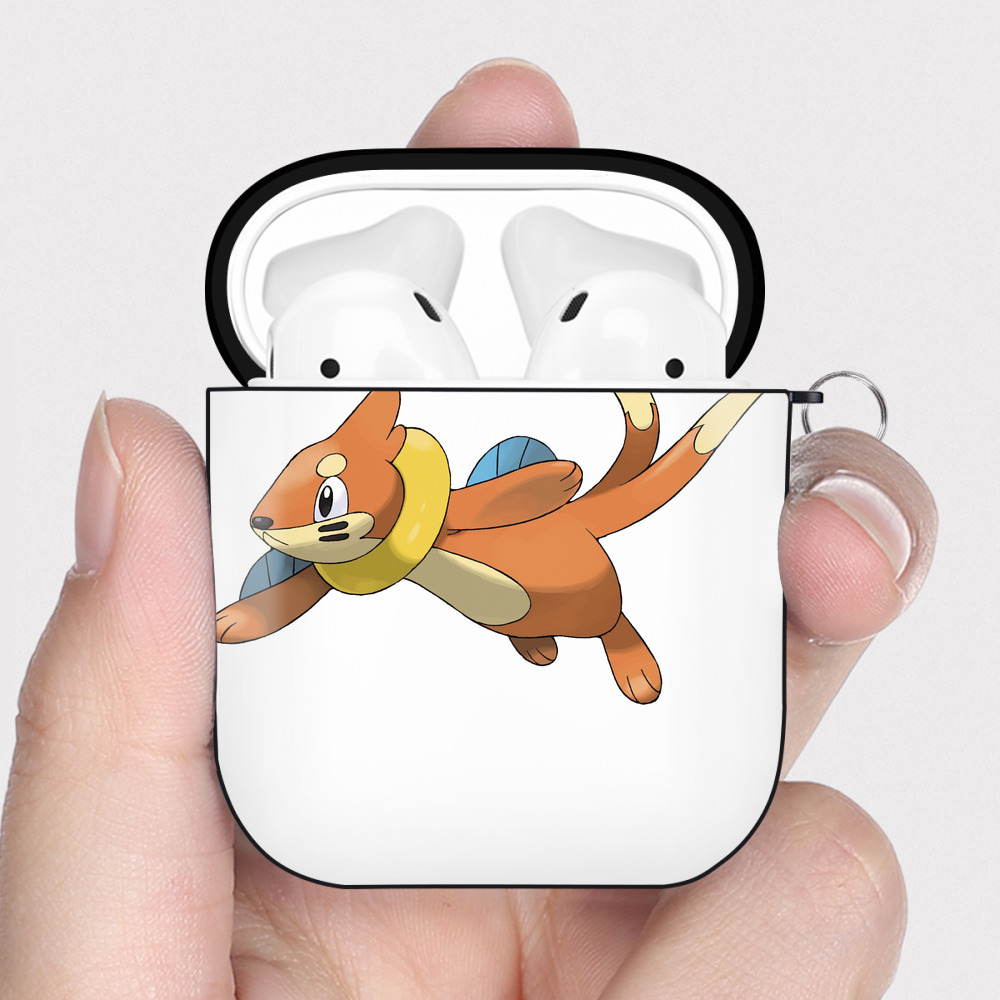 （画像用） ポケットモンスター Pokémon AirPods 第2世代保護ケース ハードシェル ブラック 耐衝撃・防指紋・カラビナ付き