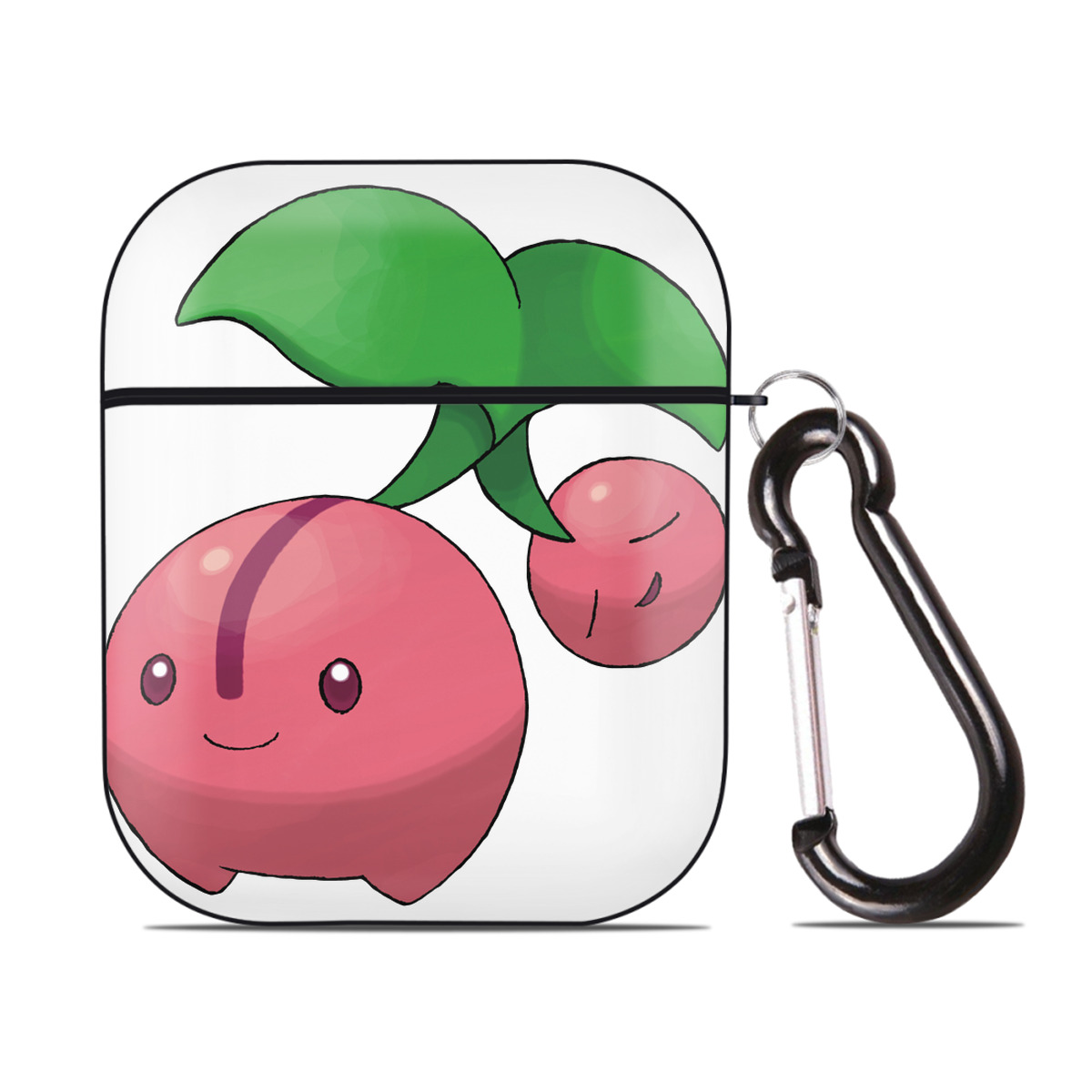 （画像用） ポケットモンスター Pokémon AirPods 第2世代保護ケース ハードシェル ブラック 耐衝撃・防指紋・カラビナ付き