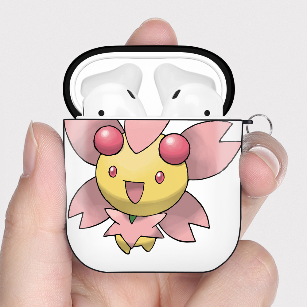 （画像用） ポケットモンスター Pokémon AirPods 第2世代保護ケース ハードシェル ブラック 耐衝撃・防指紋・カラビナ付き